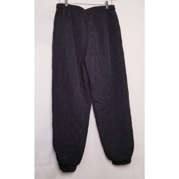 SANDY LIANG Women's Black Quilted Drawstring Waist Pull-On Jogger Pant Size M - Picture 4 of 9